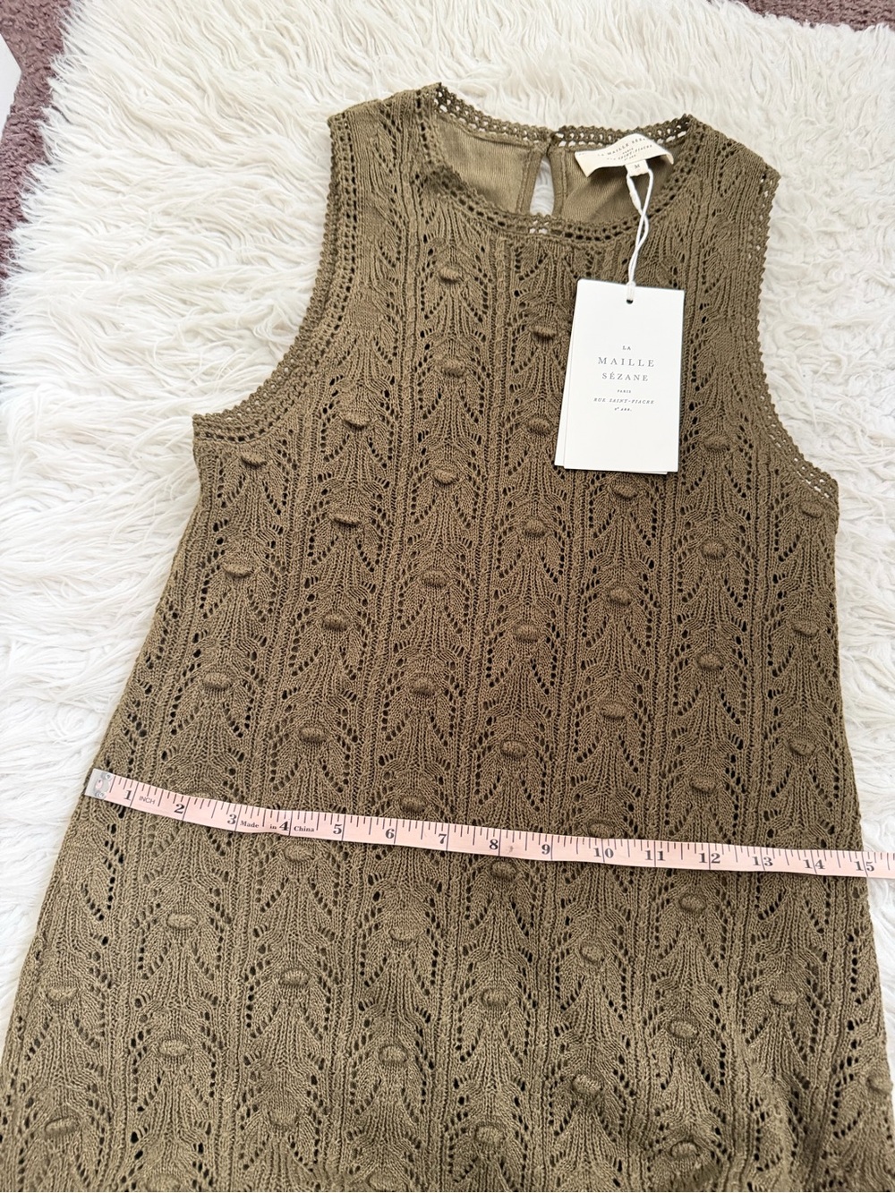Sezane Wilma Dress - Kaki - Picture 6 of 7